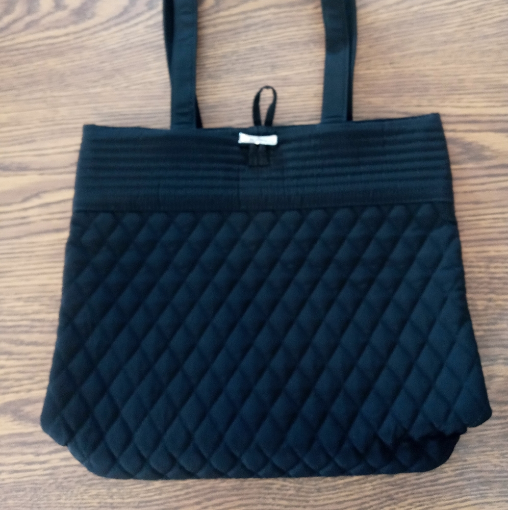 Vera Bradley Classic Black Quilted Tote Bag